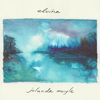 An impressionistic watercolour painting of a lake.