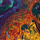 A Psychedelic oil paint swirl.