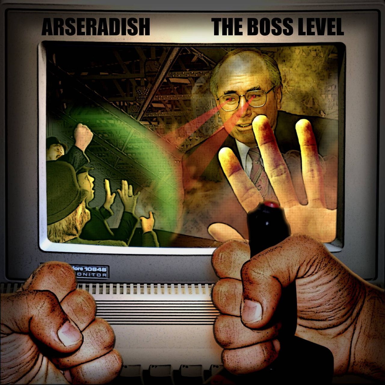 John Howard attempts to use his super laservision to defeat Arseradish in a battle that he must surely lose!